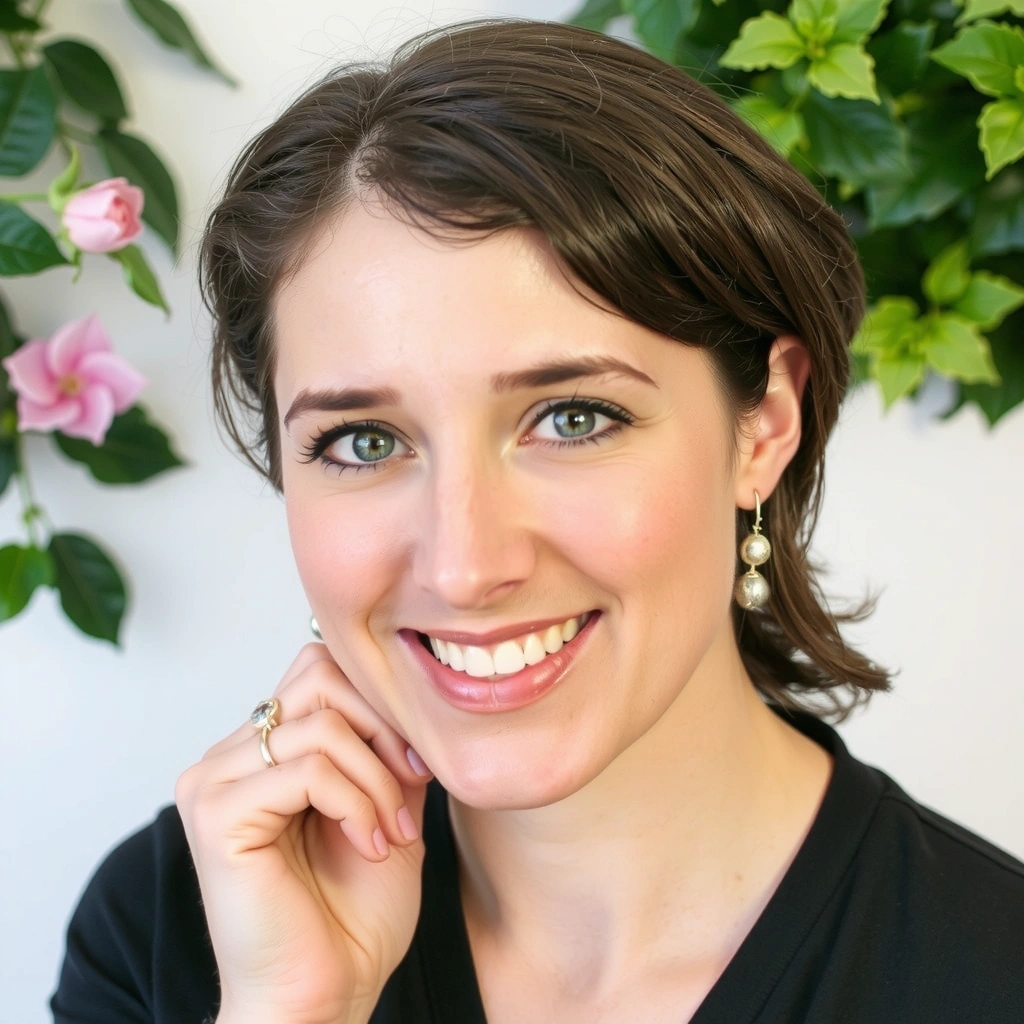 Professional portrait of a wellness coach and herbalist